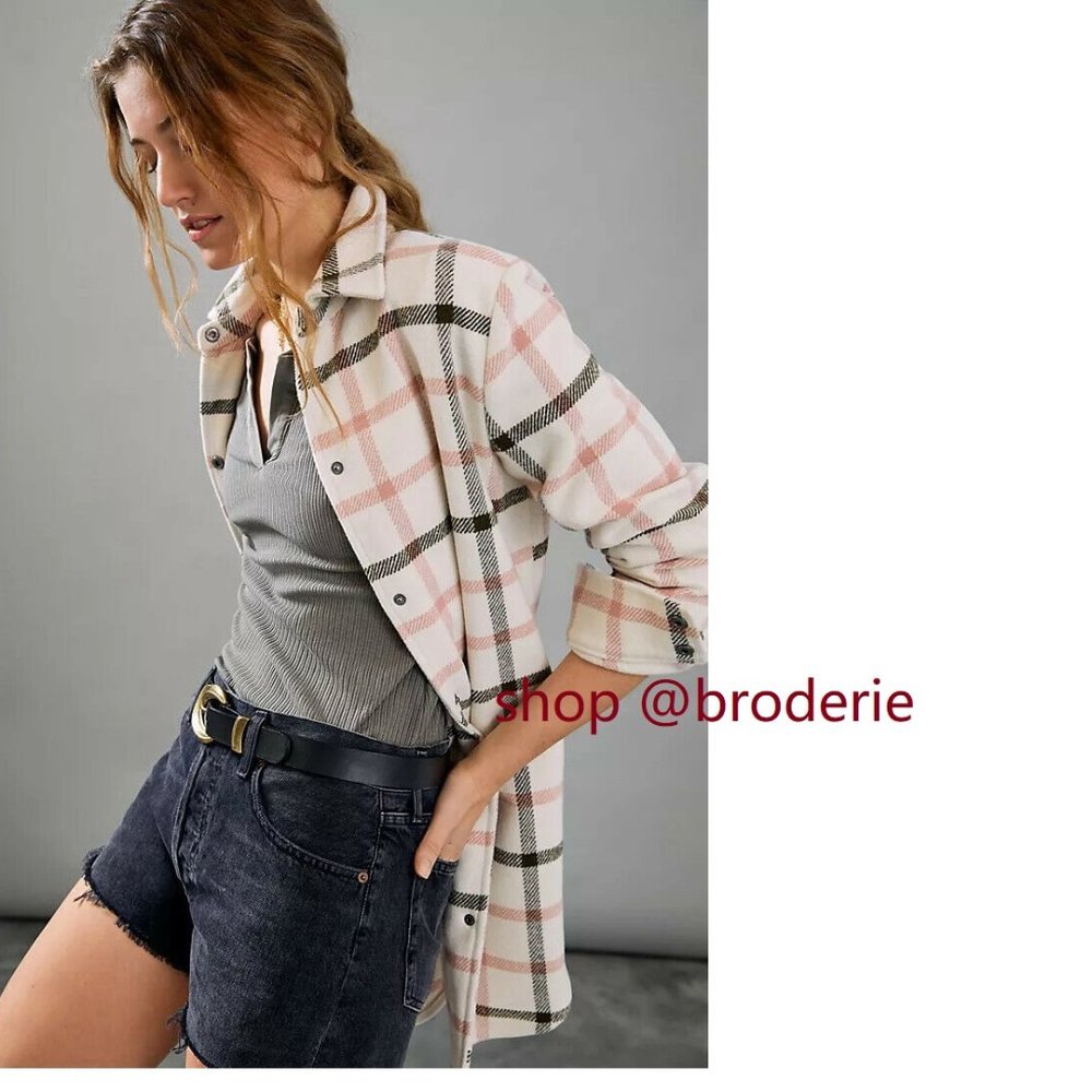 Anthropologie Eldridge Plaid Shirt Jacket